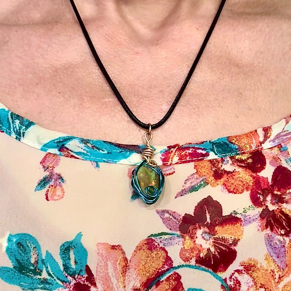 Colorful Rough Opal Necklace - Picture 8 of 9